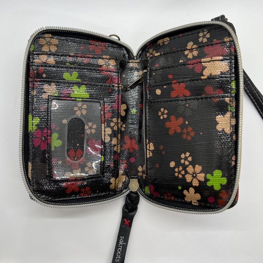 Sakroots Boho Chic Multicolor Floral Print Smartphone Wallet Wristlet Purse - Picture 3 of 9